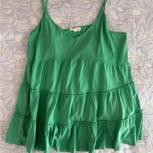 Eesome Vibrant Green Tiered Camisole
